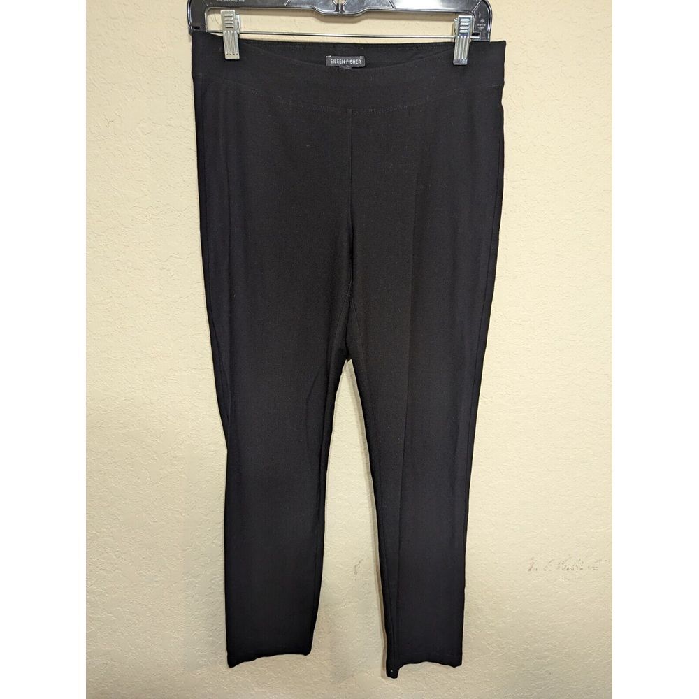 Eileen Fisher Pants Pull On Women Size XS Black Viscose‎ Nylon Spandex Blend